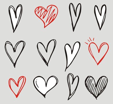 Set of love icon , heart symbol,vector illustration