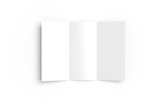Blank Trifold Brochure Mockup