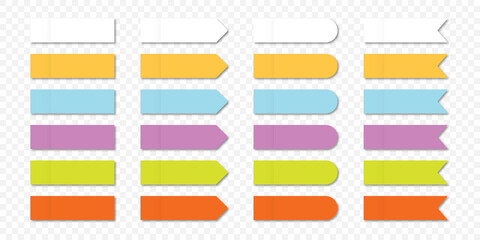 Message sticky note sticky stickers. A sticky note with a flat color. Vector post paper sticky tape with template shadow