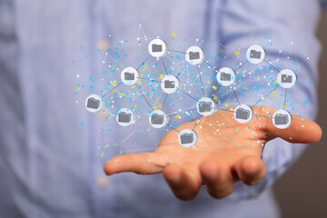 data cloud digital 3d computer