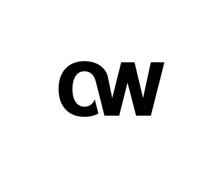 W OW WO letter logo design vector template