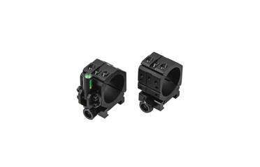 Quick disconnect mount made for holding a scope on a rifle isolated on white back. Quick Release Sniper Cantilever Scope Mount.