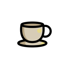 A Cup of Coffee Foods Icon Logo Vector Illustration. Outline Style
