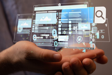 Interface web application in hand