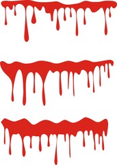 Vector illustration for your design.Blood splashes isolated on white, vector design illustration