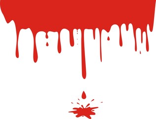 Vector illustration for your design.Blood splashes isolated on white, vector design illustration