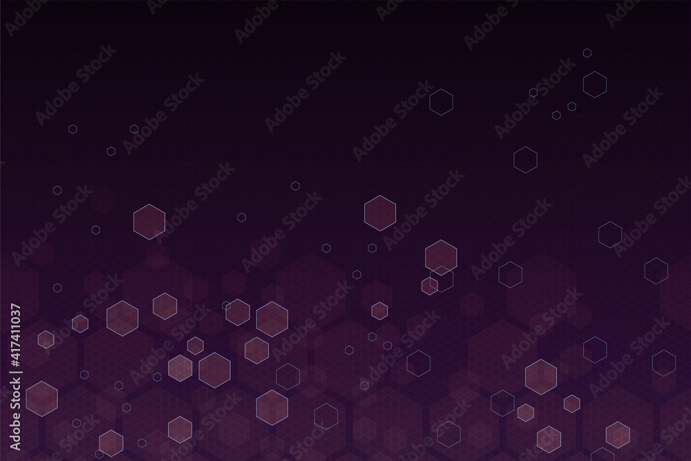 Aufkleber carbon effect hexagon bulbs on abstract technoloby backdrop