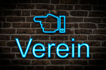 Fototapeta premium Leuchtreklame Verein