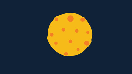 illustration of a cheese moon