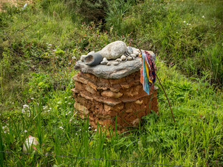 deco in the garden in Bhutan