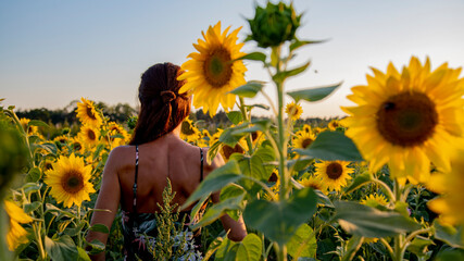 Girl at Sunflowers