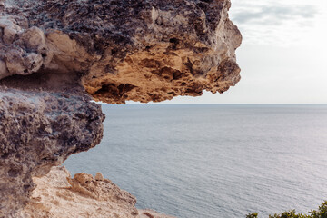 Sandstone cliffs on the Black Sea coast.