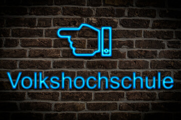 Leuchtreklame Volkshochsschule