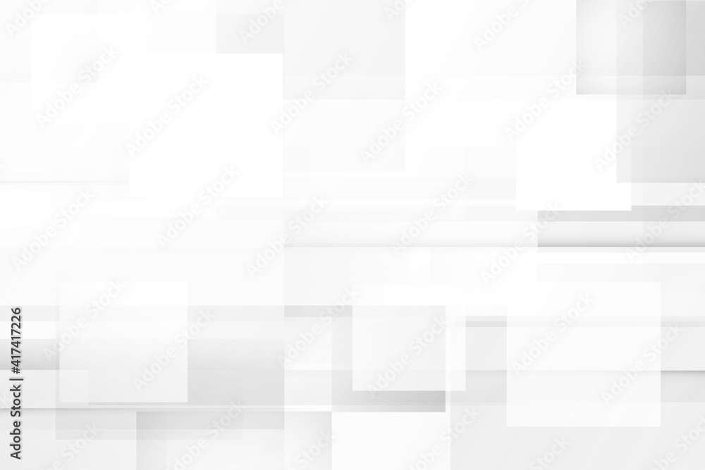 Poster abstract white rectangles shape and high speed digital hi tech concept on soft blue background