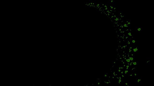 St Patricks Day Background with  Alpha Channel. Element footage easy to use place on footage or background.