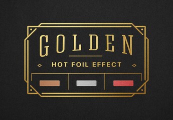 Hot Foil Embossing Logo Mockup