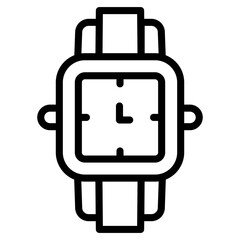 Modern style icon of wrist watch