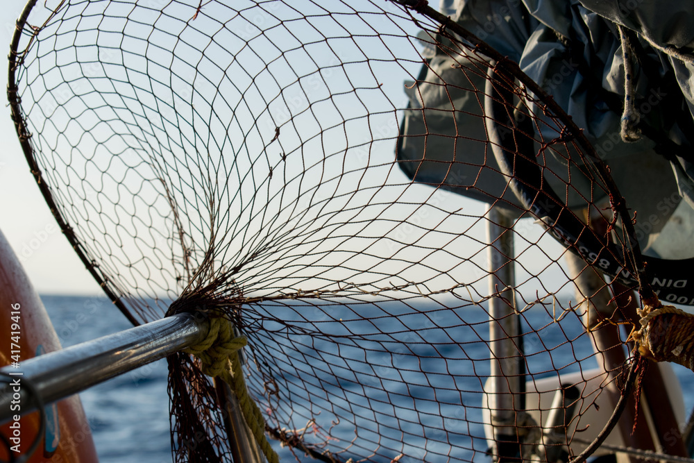 Wall mural fishing nets and ropes