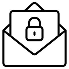 Modern style vector of locked mail