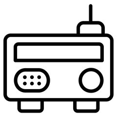 A trendy vector design of radio icon