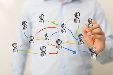 Unity group and teamwork concept