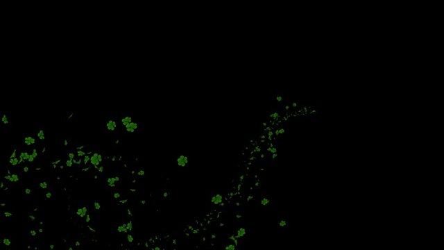 St Patricks Day Background with  Alpha Channel. Element footage easy to use place on footage or background.