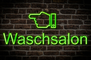 Leuchtreklame Waschsalon