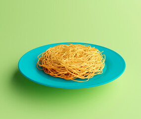 3d illustration of a spaguetti plate isolated