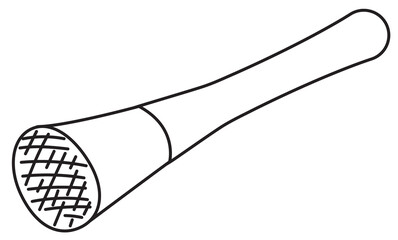 Hand-drawn doodle cartoon style muddler bar accessory tool vector image. For restaurant menu, bartender website design, cocktail making process illustration, cocktail cookbook decoration etc
