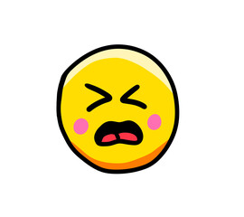 Stylized Cartoon Sad Emoticon
