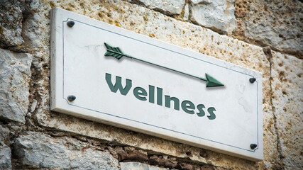 Fototapeta premium Street Sign to Wellness