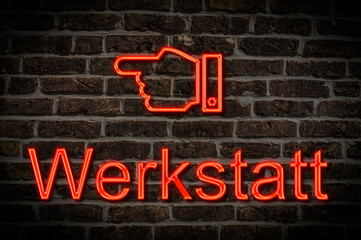 Leuchtreklame Werkstatt