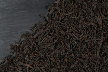 Big leaf black tea in studio