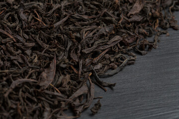 Big leaf black tea in studio