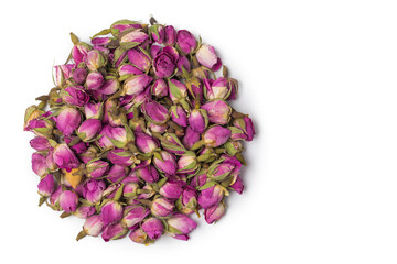 Many small tea roses in studio