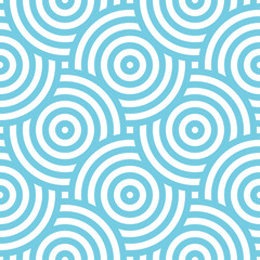 Fototapeta na wymiar Seamless pattern with blue circles