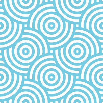 Seamless pattern with blue circles © FRESH TAKE DESIGN