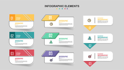 Set of Infographics element design template.	