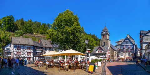 Panorama, Markt, Monschau, Eifel, Deutschland 