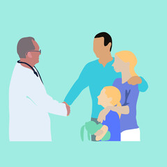 Fototapeta premium doctor and family consultation