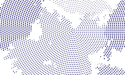 Fototapeta premium Halftone texture with blue dots. Minimalism, vector. Background for posters, websites, business cards, postcards, interior design.