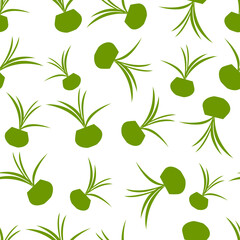 Houseplants in pots. Seamless pattern. Creative flower shop decoration design or flower wrapping paper design. Vector