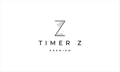 Letter Z Hourglass Logo Icon Vector Design - obrazy, fototapety, plakaty