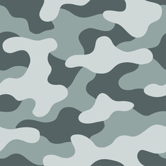 Camo texture seamless pattern. Abstract mdoern endless military camouflage ornament. Vector background.
