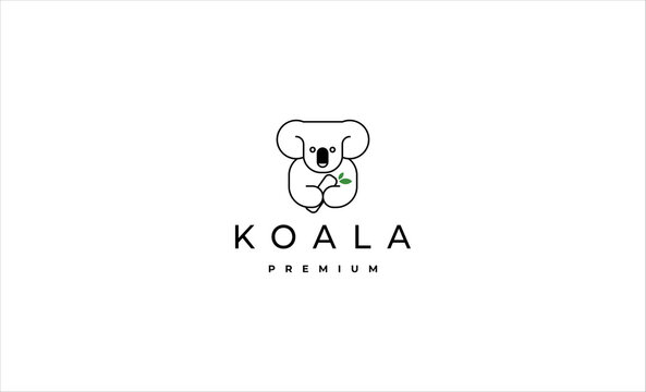 koala logo icon design vector illustration