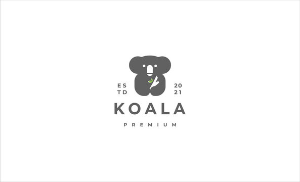 koala logo icon design vector illustration