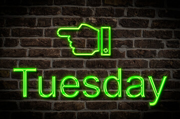 Obraz premium neon sign Tuesday