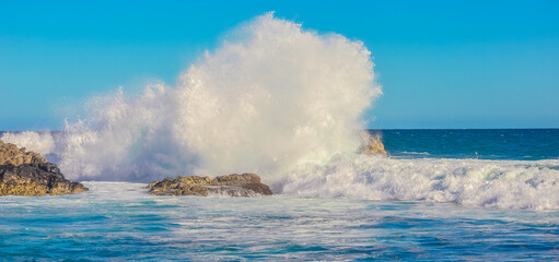 The force of marine nature on the coasts of Oaxaca.