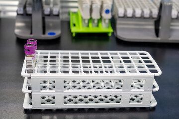 laboratory doing tests for vaccine blood collection and hematology analytics