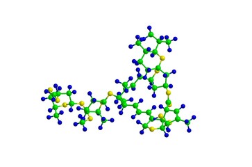 Molecular structure of Ivermectin, 3D rendering